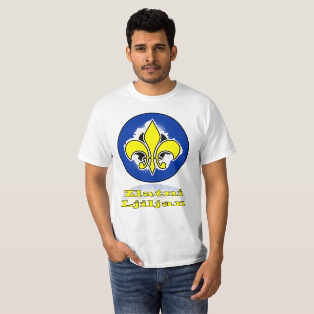 T-shirt de Zlatni Ljiljan do bosniano (Frente Completa)