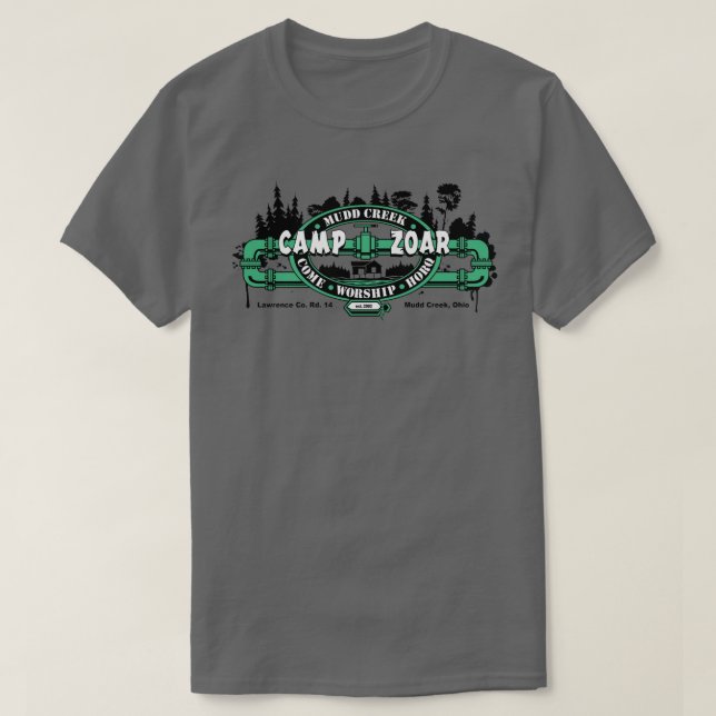 T-shirt de Zoar do acampamento (Frente do Design)