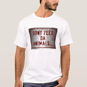 T-shirt de Zoe do gorila - não alimente animais d
