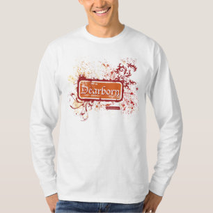 T-shirt Dearborn afligiu o T do LS dos homens