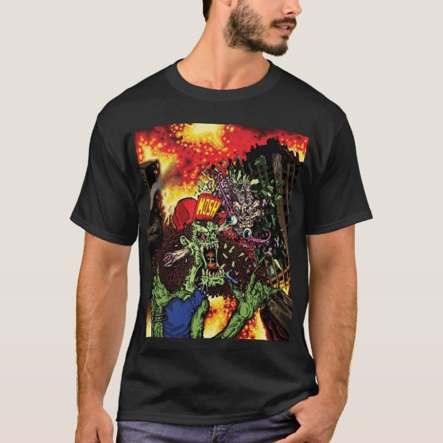T-shirt Debulha como um Maniac - cubra a arte com o (Frente)