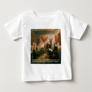 T-shirt Declaração de Independência e Citação de Ben Frank