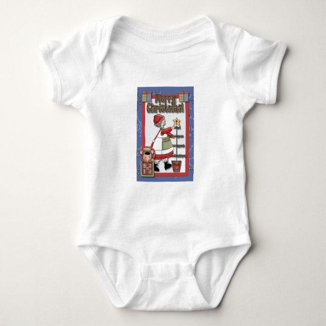 T-shirt Decoração da Árvore da Sra Clause (Frente)