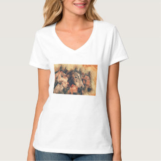 T-shirt Decoração de pintura por aquarela artística