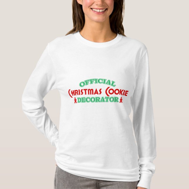T-shirt Decorador oficial do biscoito do Natal (Frente)