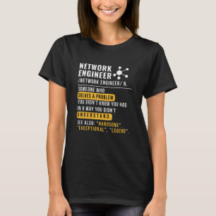 T-Shirt Definição de Engenheiro de Rede