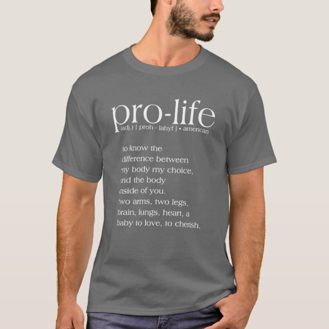 T-Shirt Definição Pro-Life (Frente)