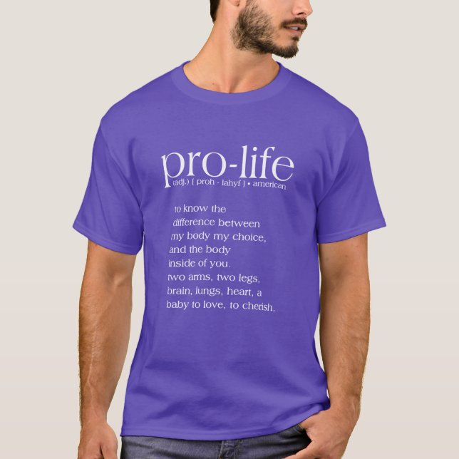 T-Shirt Definição Pro-Life (Frente)