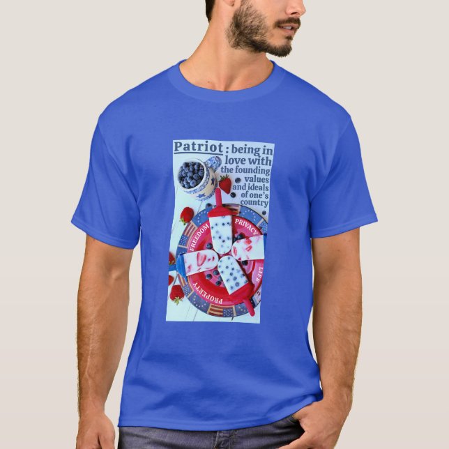 T-Shirt definido (escuro) como Patriot (Frente)