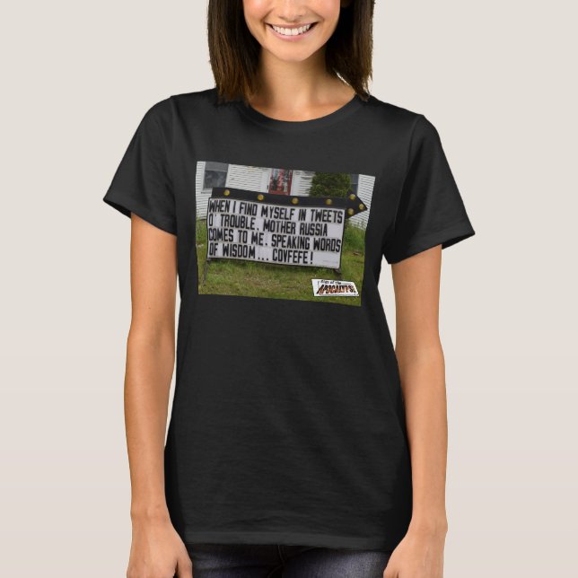 T-shirt Deixais lhe seja Covfefe (Frente)