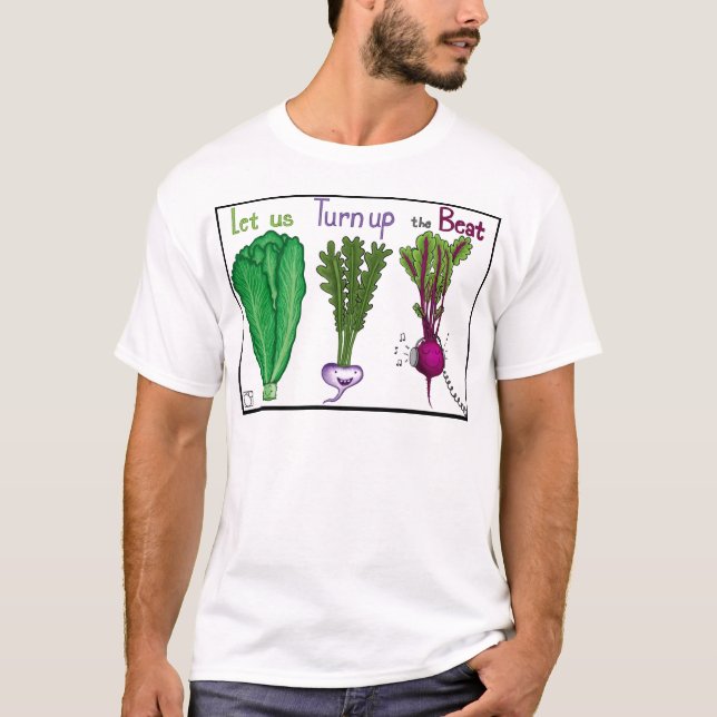 T-shirt Deixe-nos girar acima da batida (Frente)