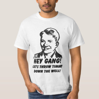 T-shirt Deixe-nos jogar Timmy abaixo do poço
