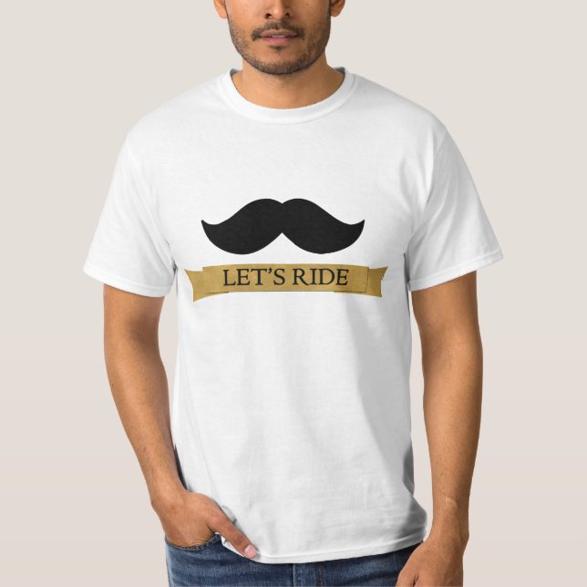 T-shirt Deixe-nos montar o T do bigode (Frente)