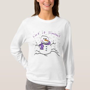 T-shirt Deixe-o nevar Feriado