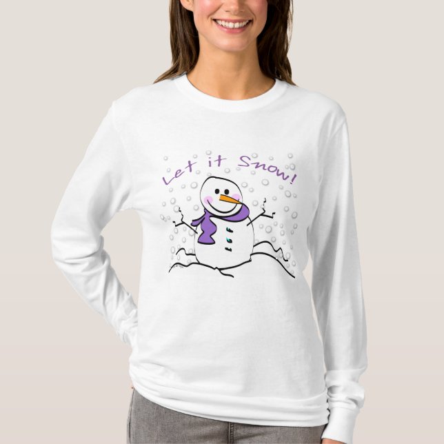 T-shirt Deixe-o nevar Feriado (Frente)