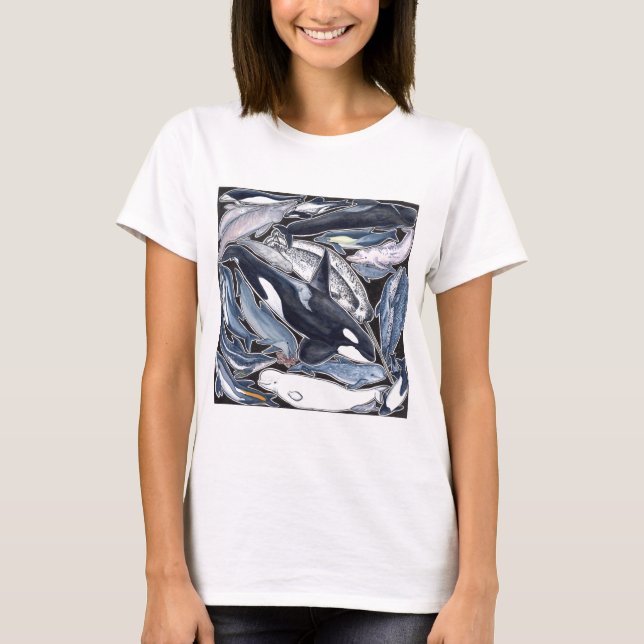 T-shirt Delfines, orcas, belugas y narvales (Frente)