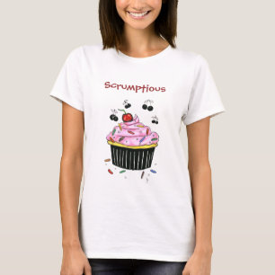 T-shirt deliciosa da boneca do cupcake