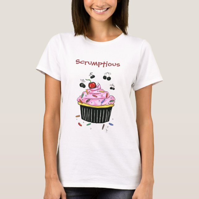 T-shirt deliciosa da boneca do cupcake (Frente)