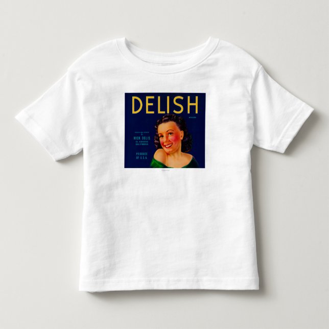 T-shirt Delish LabelEl alaranjado Centro, CA (Frente)