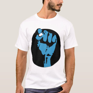 T-shirt democrata de sangue azul: punho