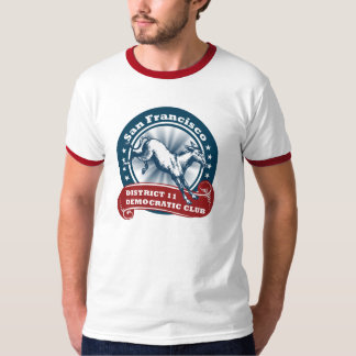 T-shirt Democrática da campainha dos homens do