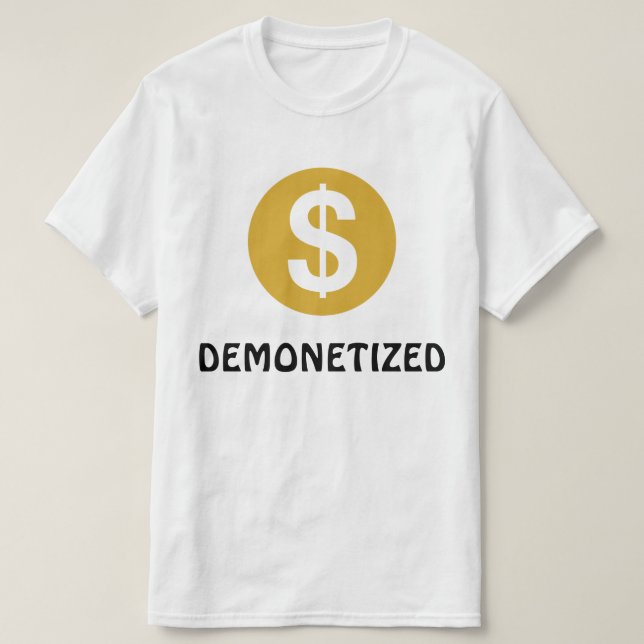 T-shirt DEMONETIZED (Frente do Design)