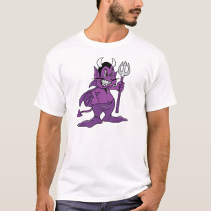 T-shirt Demónio roxo dos desenhos animados