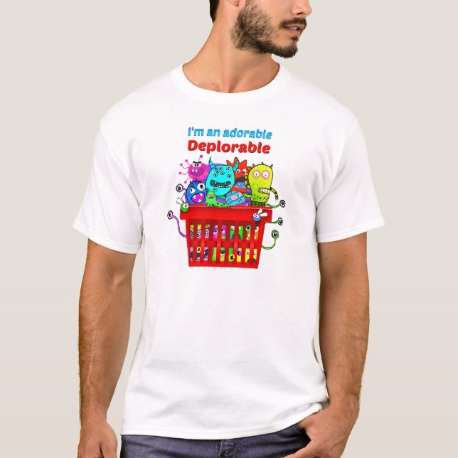 T-shirt Deplorável adorável, cesta de Deplorables (Frente)