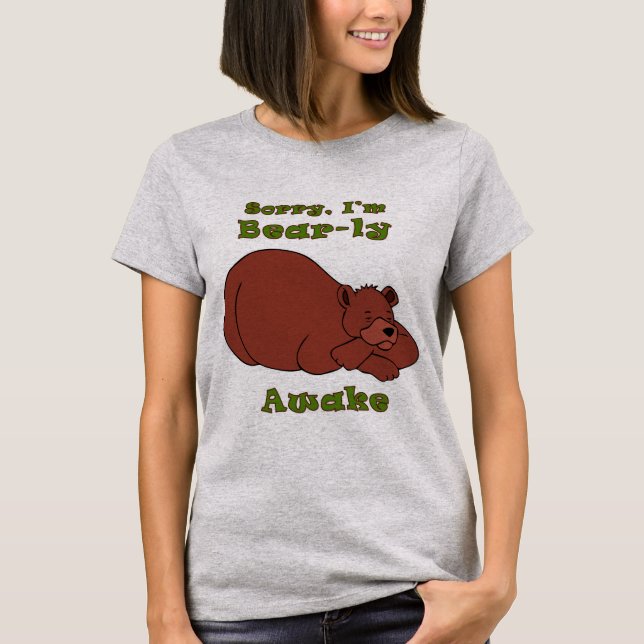 T-shirt Desculpe, estou acordando (Frente)