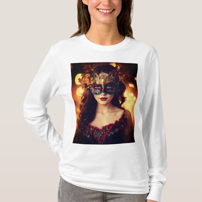 T-shirt desenhada por Mascarada de chic (Frente)