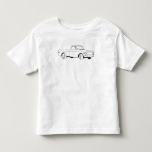T-shirt desenhado mão da criança do caminhão de