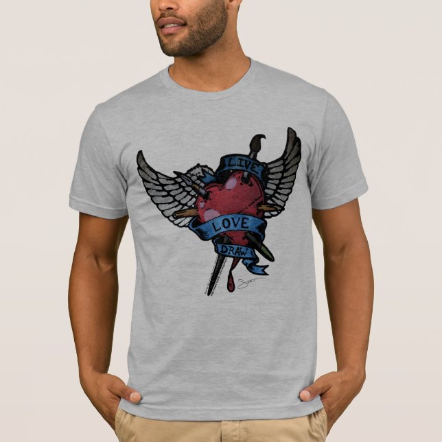 T-shirt Desenhar vivo do amor (Frente)