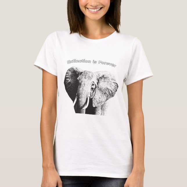 T-shirt Desenho Africano do Elefante Bush (Frente)