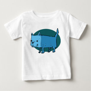 T-shirt desenho animado de cão retangular