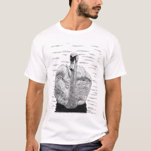T-shirt Desenho da caneta e da tinta da cisne