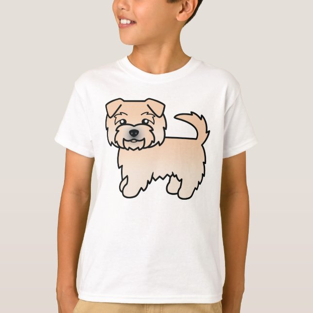 T-shirt Desenho de cachorro de desenho animado Wheaten Nor (Frente)