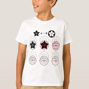 T-shirt Desenho de cinco diamantes divididos em dez