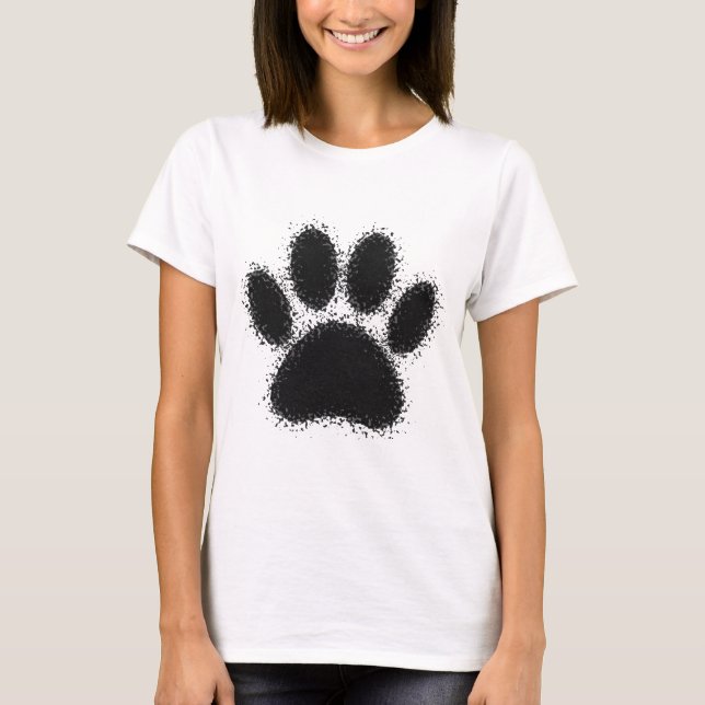 T-shirt Desenho de Pata Cão (Frente)