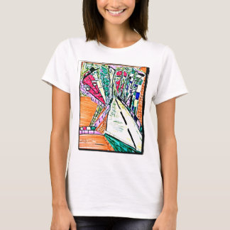 T-shirt desenho de ponto de fuga
