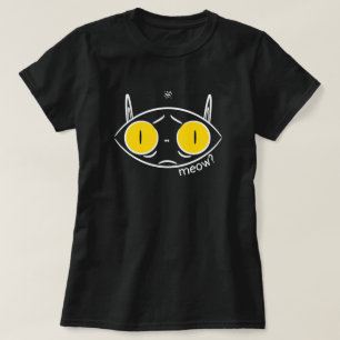 T-shirt Desenho de um gato feio ou de um morcego fofo