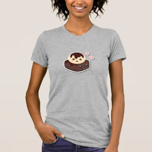 T-shirt Desenho Kawaii de Sorvete de Baunilha e Brownie