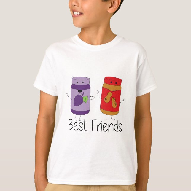 T-shirt Desenho PB e J Melhores Amigos Pb e J BFF (Frente)