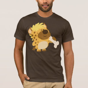 T-shirt Desenhos animados bonitos hiena manchada que