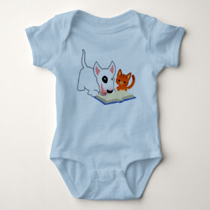 T-shirt Desenhos animados Bullie e gatinho com roupa do