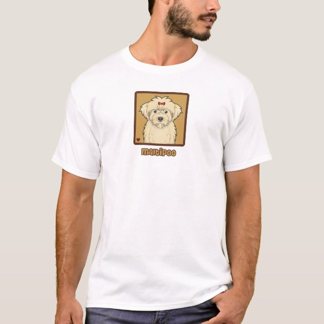 T-shirt Desenhos animados de Maltipoo (Frente)