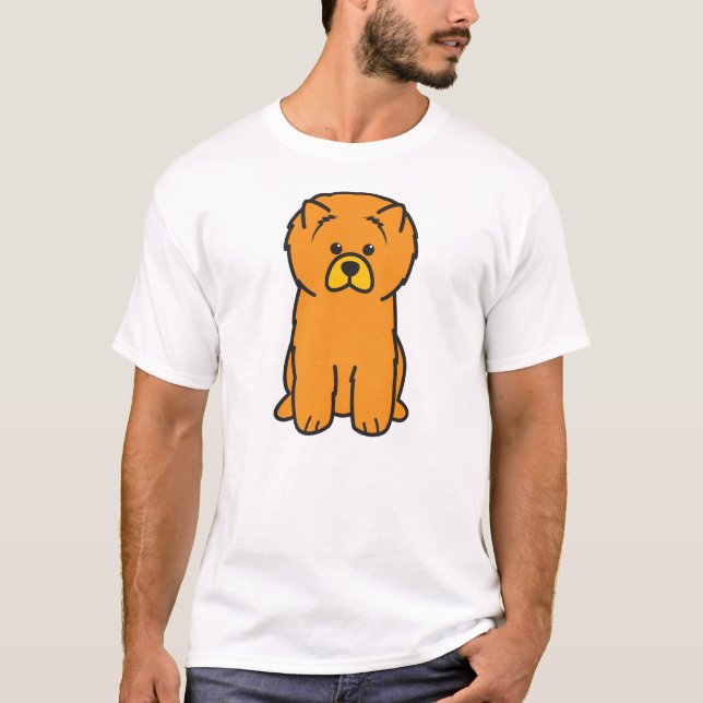 T-shirt Desenhos animados do cão da comida de comida (Frente)