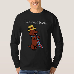T-shirt Desenhos animados do Dachshund do pai