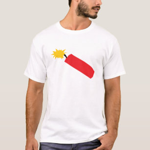 T-shirt Desenhos animados do foguete, TNT, dinamite
