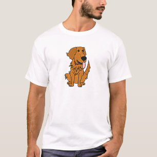 T-shirt Desenhos animados engraçados do cão do golden