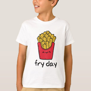 T-shirt Desenhos animados felizes das batatas fritas de